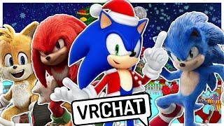 Team Movie Sonic Meets Santa Sonic In VRCHAT!!