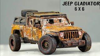 Transforming a Rusty Jeep Gladiator 6x6 Model - Amazing Restoration!