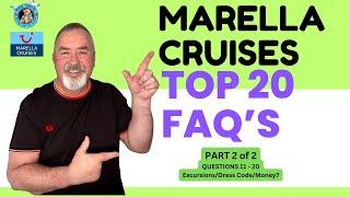 MARELLA CRUISES TOP 20 FAQ'S, PART 2.  #marella #marellacruises #frequentlyaskedquestions