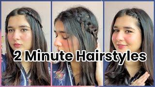 3 Simple And Easy Hairstyles For Eid || Super Quick And Easy to Make