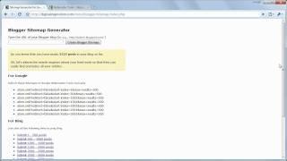 Sitemap Generator for Blogger