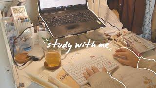 STUDY WITH ME  1.5 hour real time (with music)
