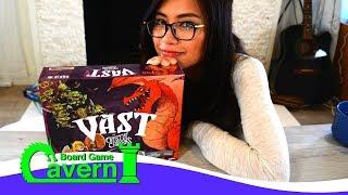 Unboxing "Vast The Crystal Caverns" - Board Game Cavern