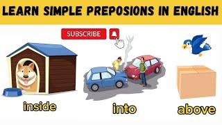 Learn Simple Prepositions in English || English Listening and Speaking || Learn English