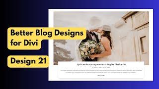 Better Blog Designs for Divi - Better Blog Design 21