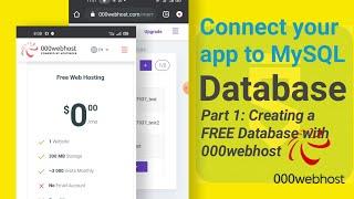 FREE Database Provider: Connecting your app to MySQL - Part 1 (Creating a Database) 000webhost