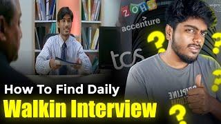 7 Ways to find Daily walk-In Interview for IT Jobs | how to find it jobs interview in tamil