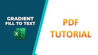 How to add gradient fill to text in excel