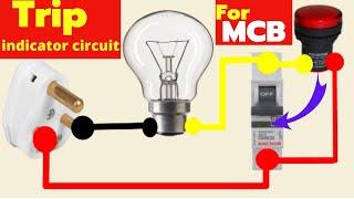 Trip indicator circuit for MCB | MCB Tripping Indicator wiring connection | Mian Electric