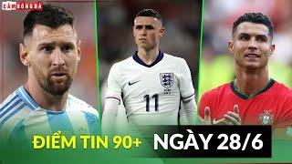 ĐIỂM TIN 28/6 | ANH ƯCV SỐ 1 VÔ ĐỊCH EURO; CR7 SÚT NHIỀU NHẤT EURO 2024, MESSI SỚM TẠM BIỆT COPA?