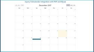 Jquery Fullcalandar Integration with PHP and Mysql