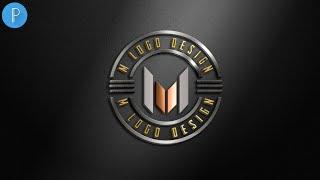 M 3D logo design - learn design logo on pixellab[Vandy Design]