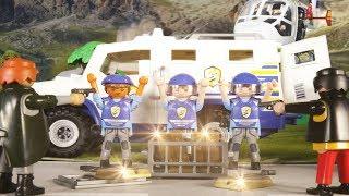 ÜBERFALL AUF GELDTRANSPORTER Polizeieinsatz SEK Hubschrauber-Matz der Meisterdetektiv PLAYMOBIL