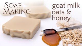 Goat Milk, Oat, & Honey Lavender Soap | Cold Process Soapmaking