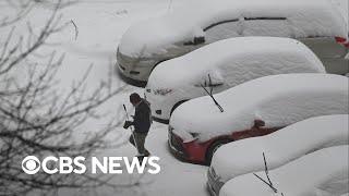 Dangerous weather conditions in U.S. as snow blankets several states