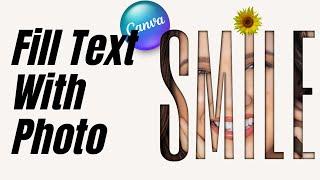 Fill text with Photo | Canva Tutorial Insert Photo to Text Typography Effect