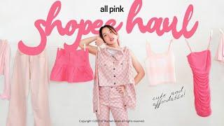 PINK SHOPEE HAUL (v affordable and trendy) 20+ items 