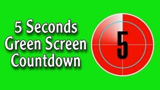 green screen countdown 5 seconds | 5 seconds countdown with green screen