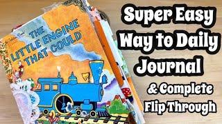 Easy Way To Journal / Complete Junk Journal Flip Through / Journaling for Beginners / How To Journal