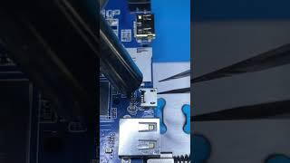 Replacing charging port on a Tablet motherboard #digytronix #microsoldering #electronicsrepair