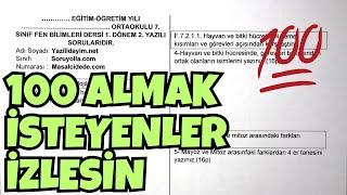 7.Sınıf Fen Bilimleri 1.Dönem 2.Yazılı