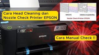 Cara Head Cleaning dan Nozzle Check Printer Epson L3110, Manual Tes dengan Tombol Printer Epson