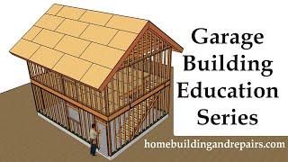 How To Build 20 x 24 Two Car Garage With Room Above - Building Education Part 4