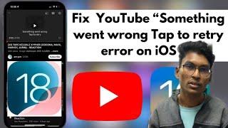 Something went wrong tap to retry youtube iphone