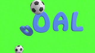 Amazing 3D Goal Animation Green Screen ( Red , Blue , White )