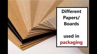 Different paper boards in packaging