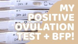 MY POSITIVE OVULATION TEST / test progression + my bfp pregnancy test