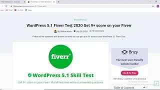 fiverr wordpress skill test answers 2020