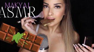 MAKYAJIMI YAPARKEN SOHBET EDİYORUZ DUBAİ ÇİKOLATASI KARŞILAŞTIRMA  TÜRKÇE ASMR