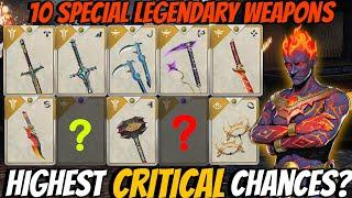 10 SPECIAL LEGENDARY WEAPONS “With Higher Critical Chances In Shadow fight 3  Reliable SPECIAL MOVES