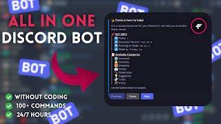 Create 100+ Commands Discord Bot Without Coding in 2024 | 24/7 Hours Online