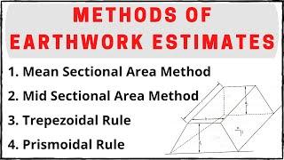 Calculation of Volume of Earth work from Cross Sections | Road Estimate | Earth work Calculation