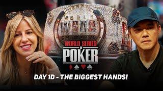 WSOP Main Event Day 1d - BIG POTS with John Juanda & Kristen Foxen