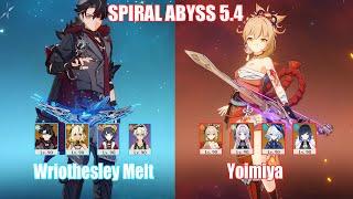 C0 Wriothesley Melt & C0 Yoimiya | Spiral Abyss 5.4 | Genshin Impact