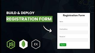 Build Registration Form using NodeJs, ExpressJs, MongoDB | Deploy on Render  | 2024