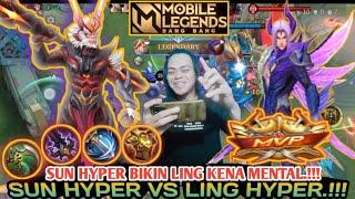 Hyper Sun Vs Hyper Ling, Sun Hyper, Bikin Ling Kena Mental, Build Sun, Emblem Build Sun, MLBB