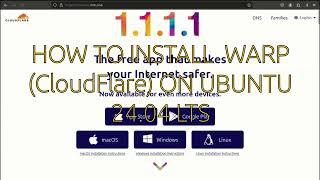 HOW TO INSTALL AND FIX WARP CloudFlare ON UBUNTU 24.04 LTS