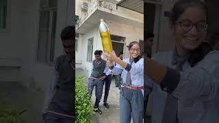 Water Rocket Launched by Harshita #science #shorts #waterrocket #learnandfun #scienceexperiment