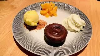 Lava Cake Vanilla Ice Cream Dessert at Delta Hotel Vlaardingen The Netherlands