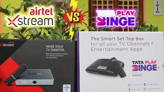 #airtel Airtel Xstream Vs Tata Play Binge+ /இரண்டில் எது Dth - ற்கு நன்றாக இருக்கும்/Dth Tamizhan..