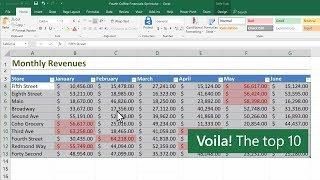 Conditional formatting in Microsoft Excel