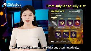 Top up at Midasbuy accumulatively, get extra PUBG MOBILE UC and much more as rewards!