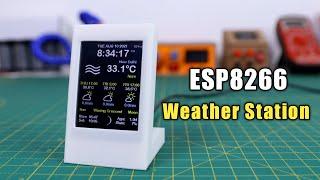 ESP8266 Weather Widget V2.0 || How to Make a Desktop Weather Display