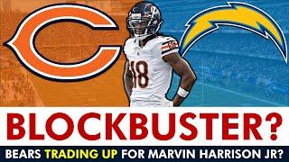 JUICY Bears Trade Rumors: BLOCKBUSTER Trade Up For Marvin Harrison Jr.? Trade Down With Bills?