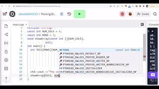 Advanced Programming Concepts using C++ - Passing (2D)Two Dimensional Arrays to a Function