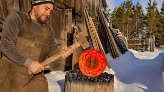 Forging a Yakut Knife 2 - Is it Superior to Japanese Blades? From Bearing to Knife.